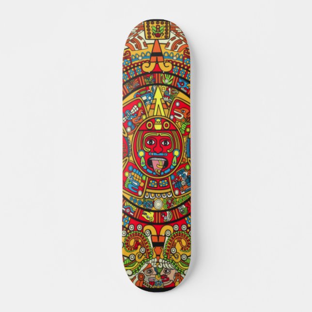 Aztec-Kalenderskateboard Skateboard (Vorne)