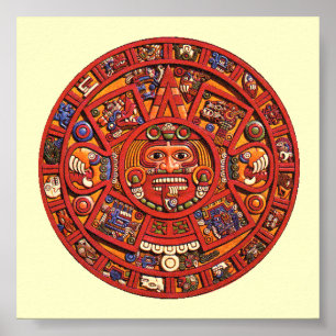 Aztec Kalenderstein - Poster/Druck Poster