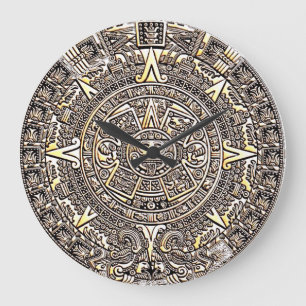 Aztec (Large) Wall Clock Große Wanduhr