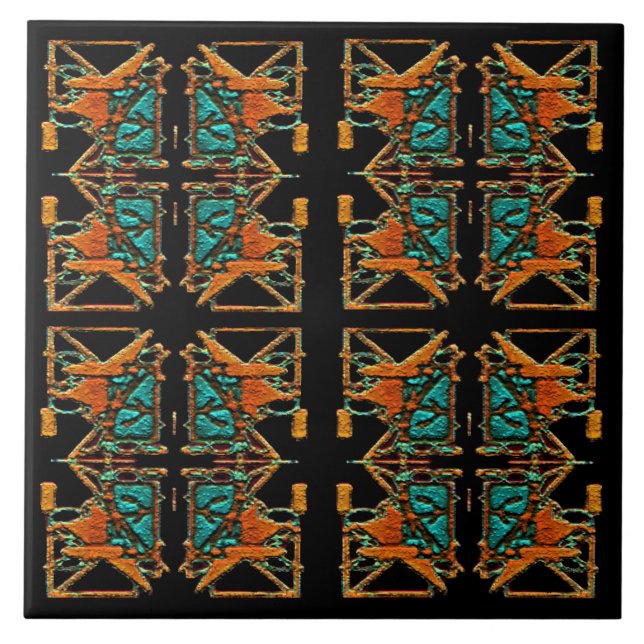 Aztec Mandala Fliese (Vorderseite)