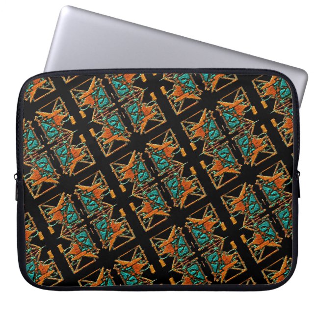 Aztec Mandala Laptopschutzhülle (Vorderseite)