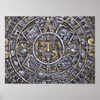 Aztec/Maya-Kalender-Poster Poster