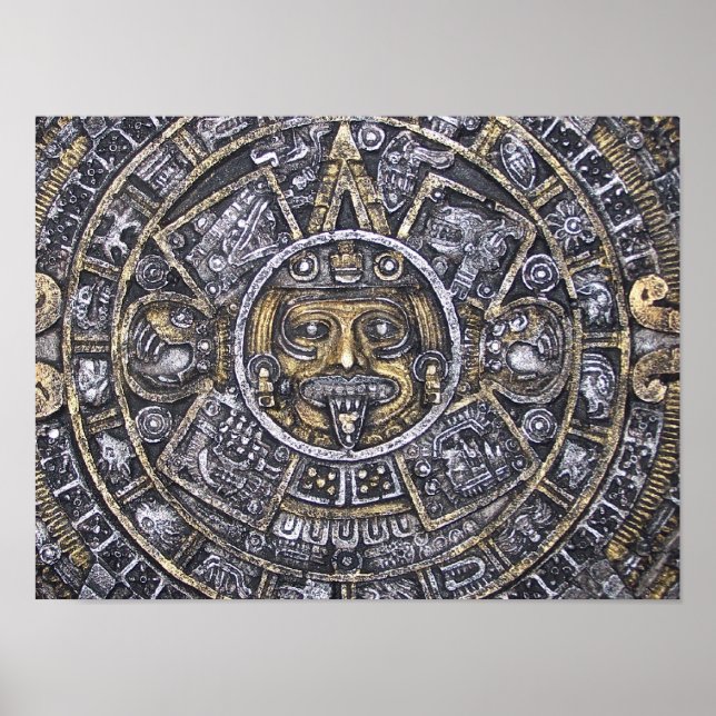 Aztec/Maya-Kalender-Poster Poster (Vorne)