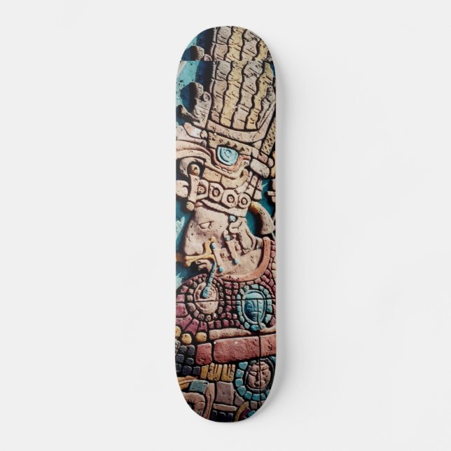 Aztec Mayan priest Skate board design Skateboard (Vorderseite)