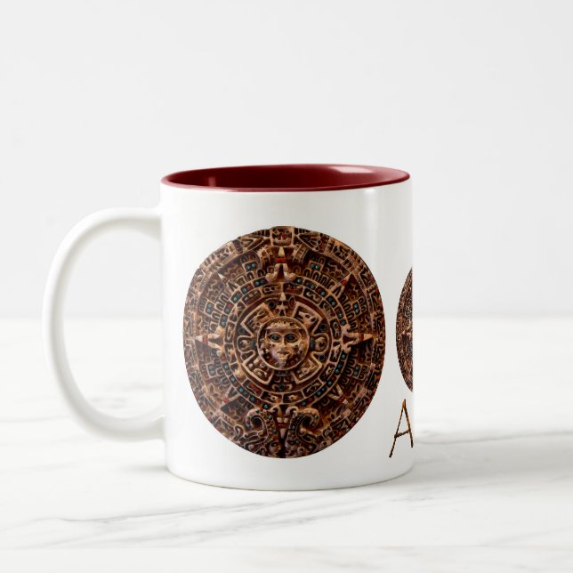 AZTEC MAYAN SUN CALENDAR Geschenk Tasse (Links)