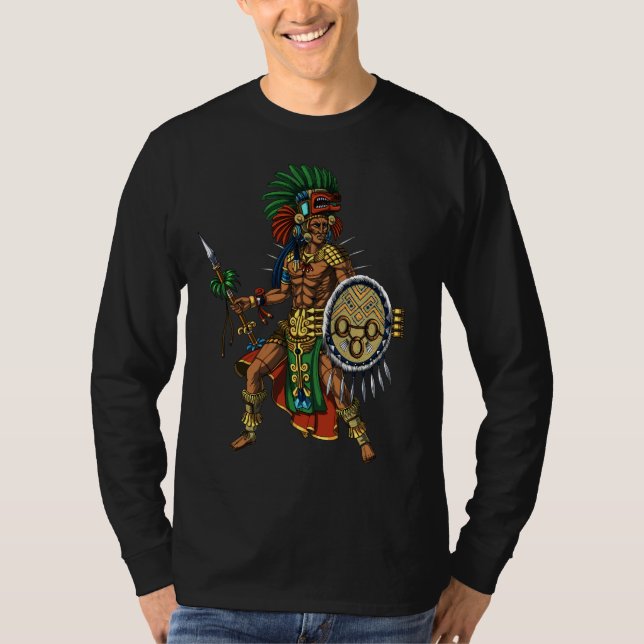 Aztec Mayan Warrior T-Shirt (Vorderseite)