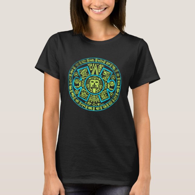 Aztec Mayas Aztec Calendar Mexico T-Shirt (Vorderseite)