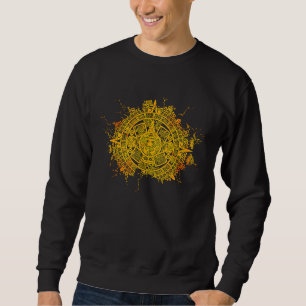 Aztec Mayas Aztec Kalender Mexiko Geschichte 4 Sweatshirt