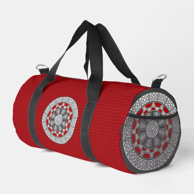 Aztec Meets Alien Duffle Bag (Rechte Ecke)