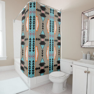 Aztec Mexican Geometric Pattern Duschvorhang