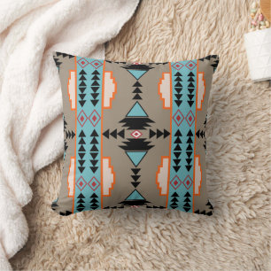 Aztec Mexican Geometric Pattern Kissen