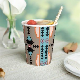 Aztec Mexican Geometric Pattern Pappbecher