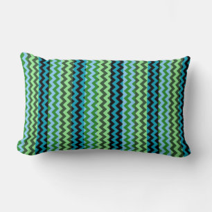 Aztec Mint Zickzack Zigzag Streifenmuster Lendenkissen