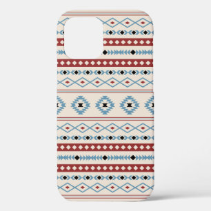 Aztec Mixed Motif Muster Red Blue Blk Creme Case-Mate iPhone Hülle