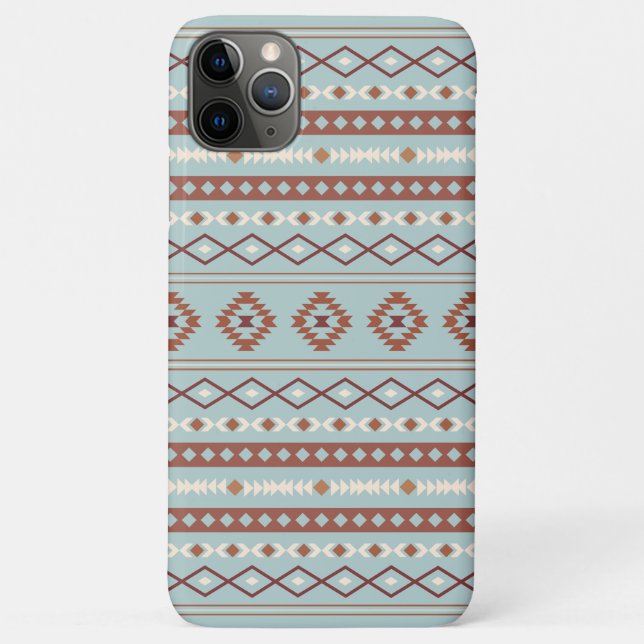 Aztec Mixed Motif Muster Rusts Cream Blue Case-Mate iPhone Hülle (Rückseite)