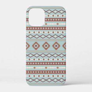Aztec Mixed Motif Muster Rusts Cream Blue Case-Mate iPhone Hülle