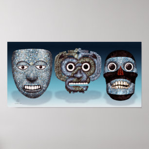 Aztec Mosaic Masken Poster