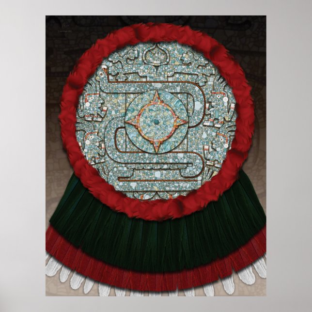 Aztec Mosaic Shield Poster (Vorne)
