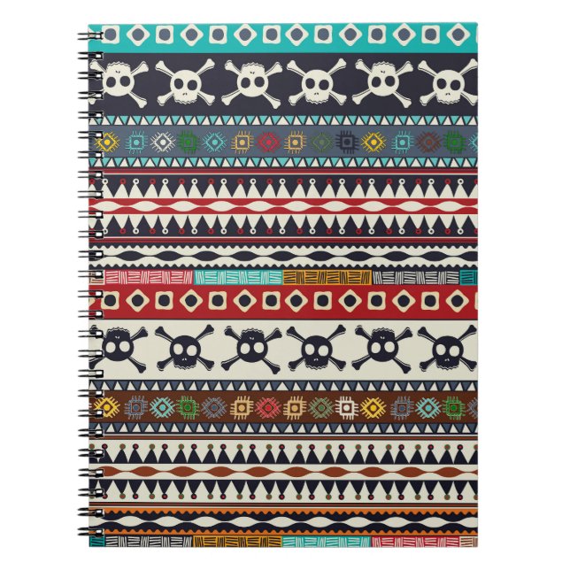 Aztec-Motiv, nahtloses Musterdesign Notizblock (Vorderseite)