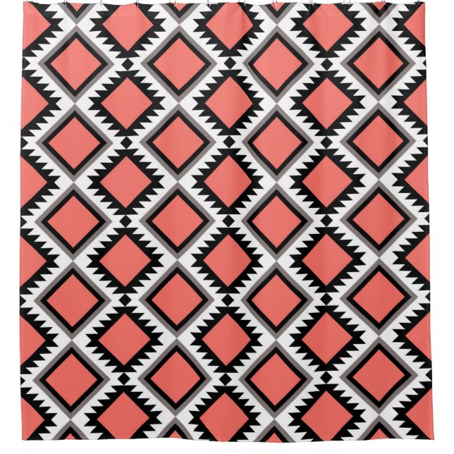 Aztec-Muster Duschvorhang (Vorderseite)