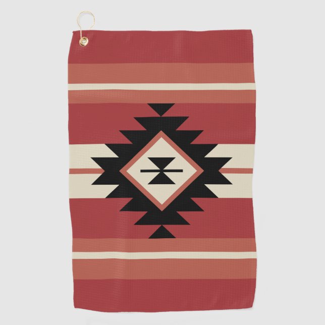 Aztec-Muster Golfhandtuch (Vorderseite)