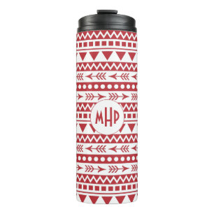 Aztec Muster kundenspezifisch monogramm Thermosbecher