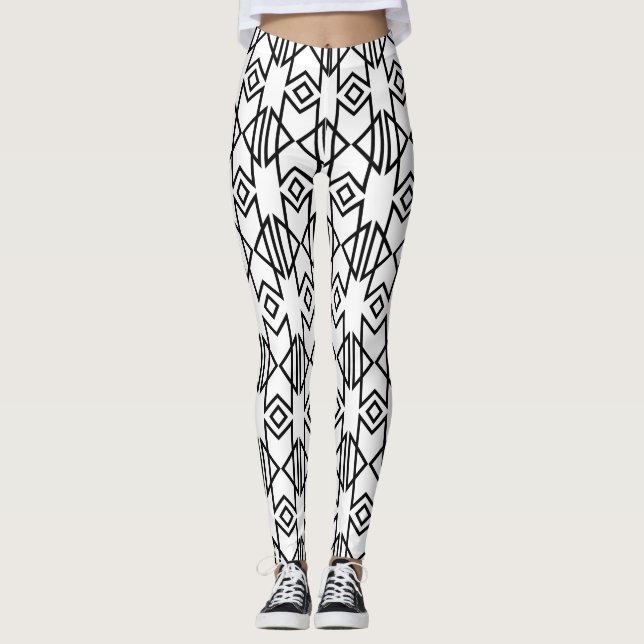 Aztec Muster-Leggings für sportliche Fitness oder  Leggings (Vorderseite)