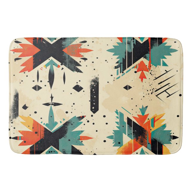 Aztec-Muster modern qunique stilvoll Badematte (Vorderseite)