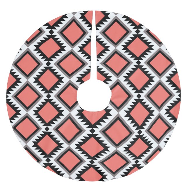 Aztec-Muster Polyester Weihnachtsbaumdecke (Vorderseite)
