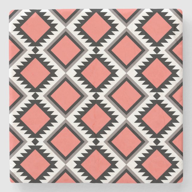 Aztec-Muster Steinuntersetzer (Vorderseite)