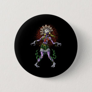 Aztec Mythology Deity Tzitzimitl Button