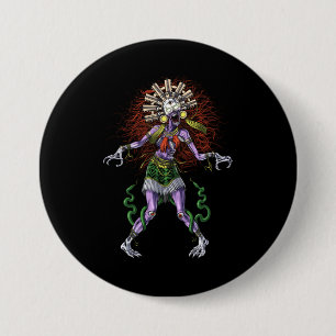 Aztec Mythology Deity Tzitzimitl Button