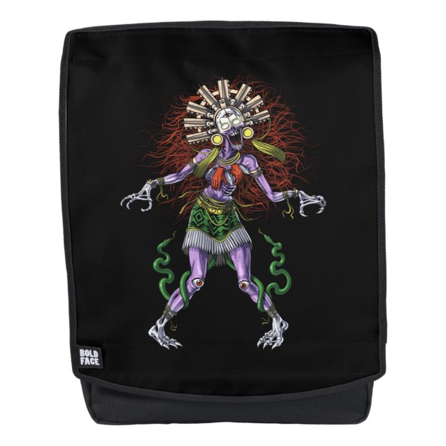 Aztec Mythology Deity Tzitzimitl Rucksack (Vorderseite)