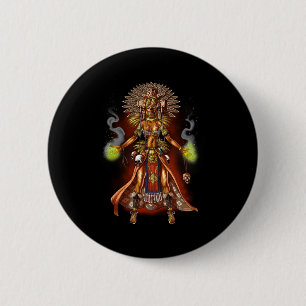 Aztec Mythology God Managua Button