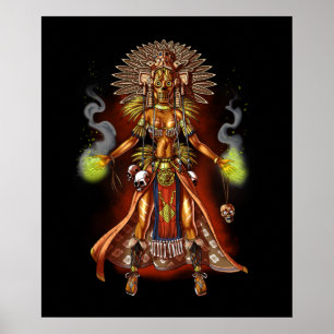Aztec Mythology God Managua Poster