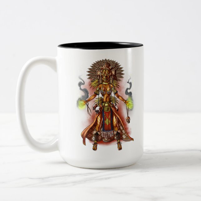 Aztec Mythology God Managua Zweifarbige Tasse (Links)