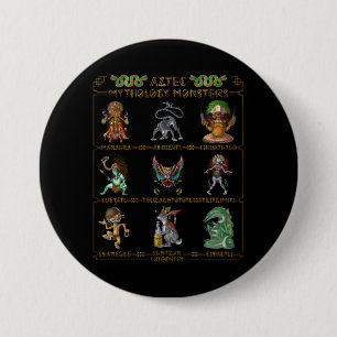 Aztec Mythology Monsters Button