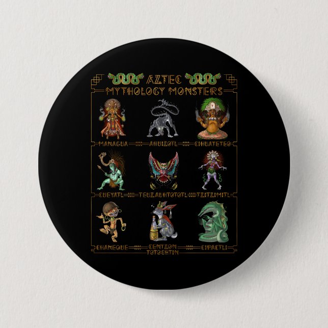 Aztec Mythology Monsters Button (Vorderseite)