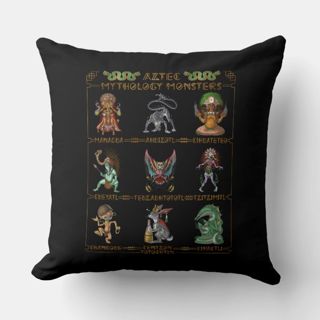 Aztec Mythology Monsters Kissen (Vorderseite)