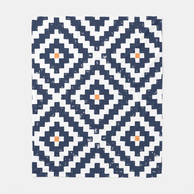 Aztec Navajo Ethnic Seamless Pattern Fleecedecke (Vorderseite)