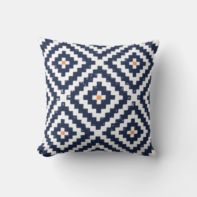 Aztec Navajo Ethnic Seamless Pattern Kissen (Vorderseite)