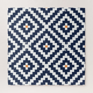 Aztec Navajo Ethnic Seamless Pattern Puzzle