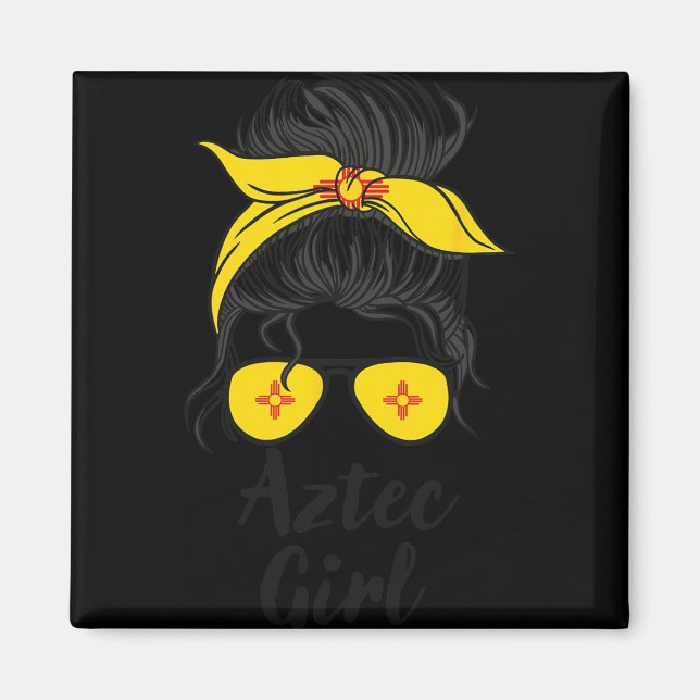 Aztec New Mexico Women Girl  Magnet (Vorne)