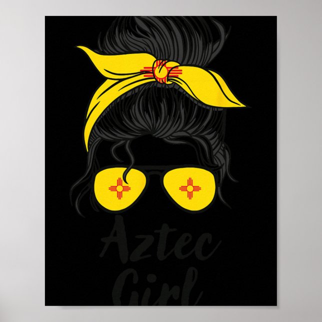 Aztec New Mexico Women Girl  Poster (Vorne)