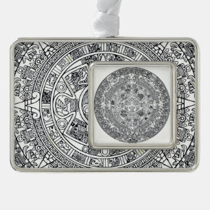 AZTEC ODER MEXIKA mexican Rahmen-Ornament Silber