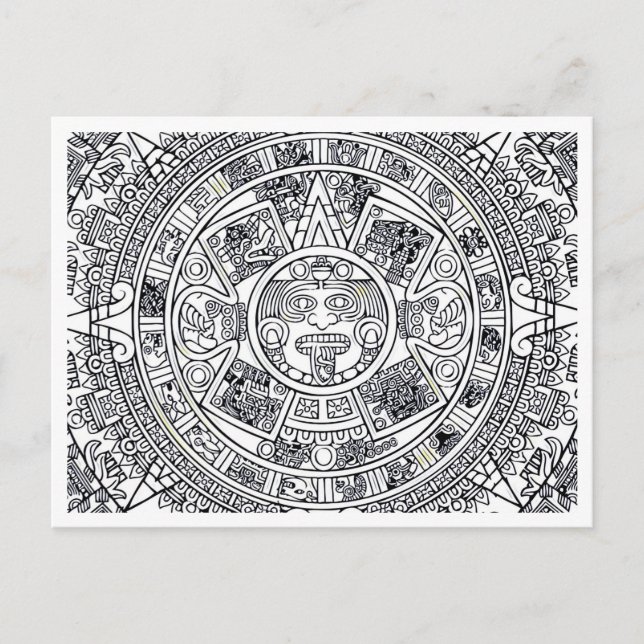 AZTEC ODER MEXIKA-mexikanische Postkarte (Vorderseite)