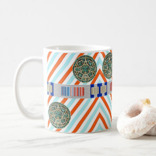 Aztec Orange Stripe Tasse