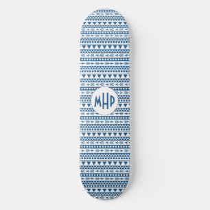 Aztec Pattern benutzerdefinierte Monogramm-Skatebo Skateboard