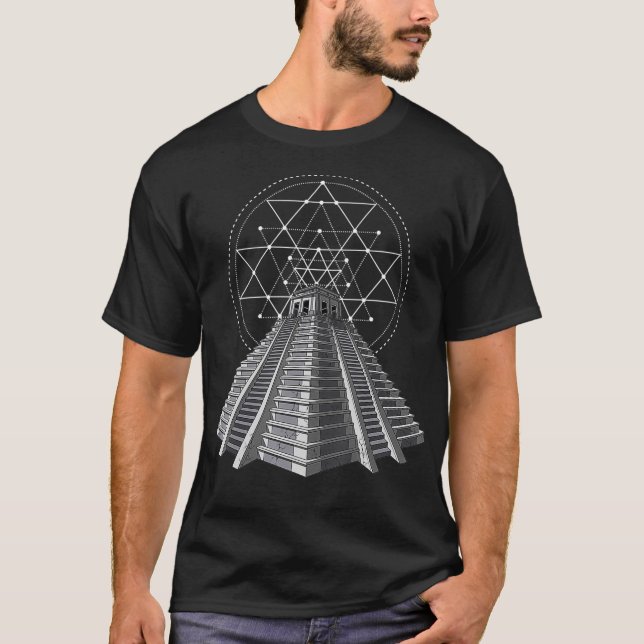 Aztec Pyramid Ancient Mayan Civilization History m T-Shirt (Vorderseite)