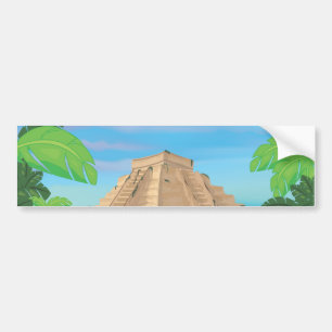Aztec Pyramid Autoaufkleber